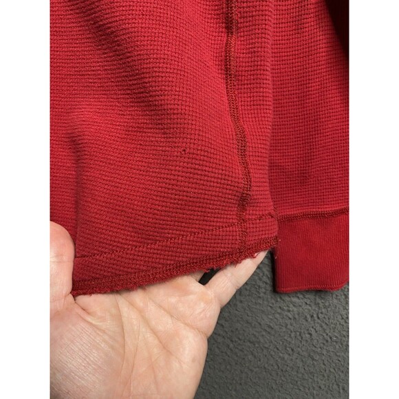 Vintage Abercrombie & Fitch Shirt Mens XL Red Muscle Fit Thermal Sweater Y2K - Picture 6 of 16